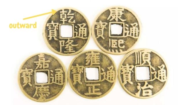 Five Emperor Coins placement