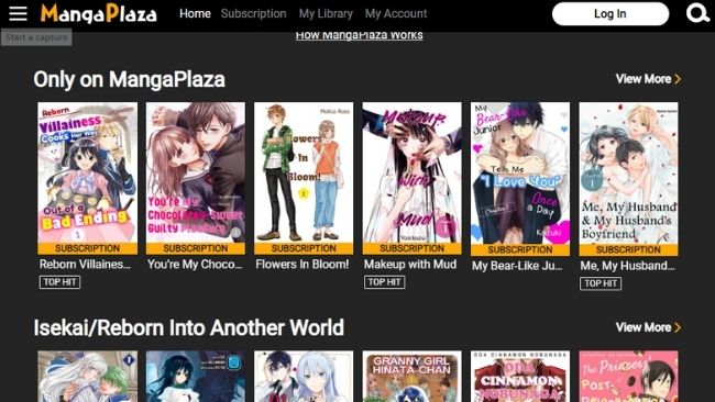 manga site Manga Plaza