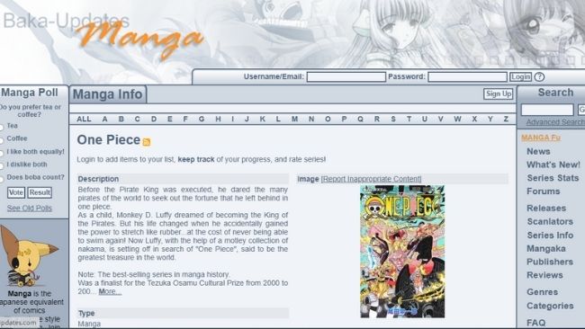 manga sites Manga Updates