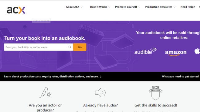 Audiobook Publishers acx