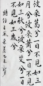 Chinese Poem Cai-ge-Calligraphy